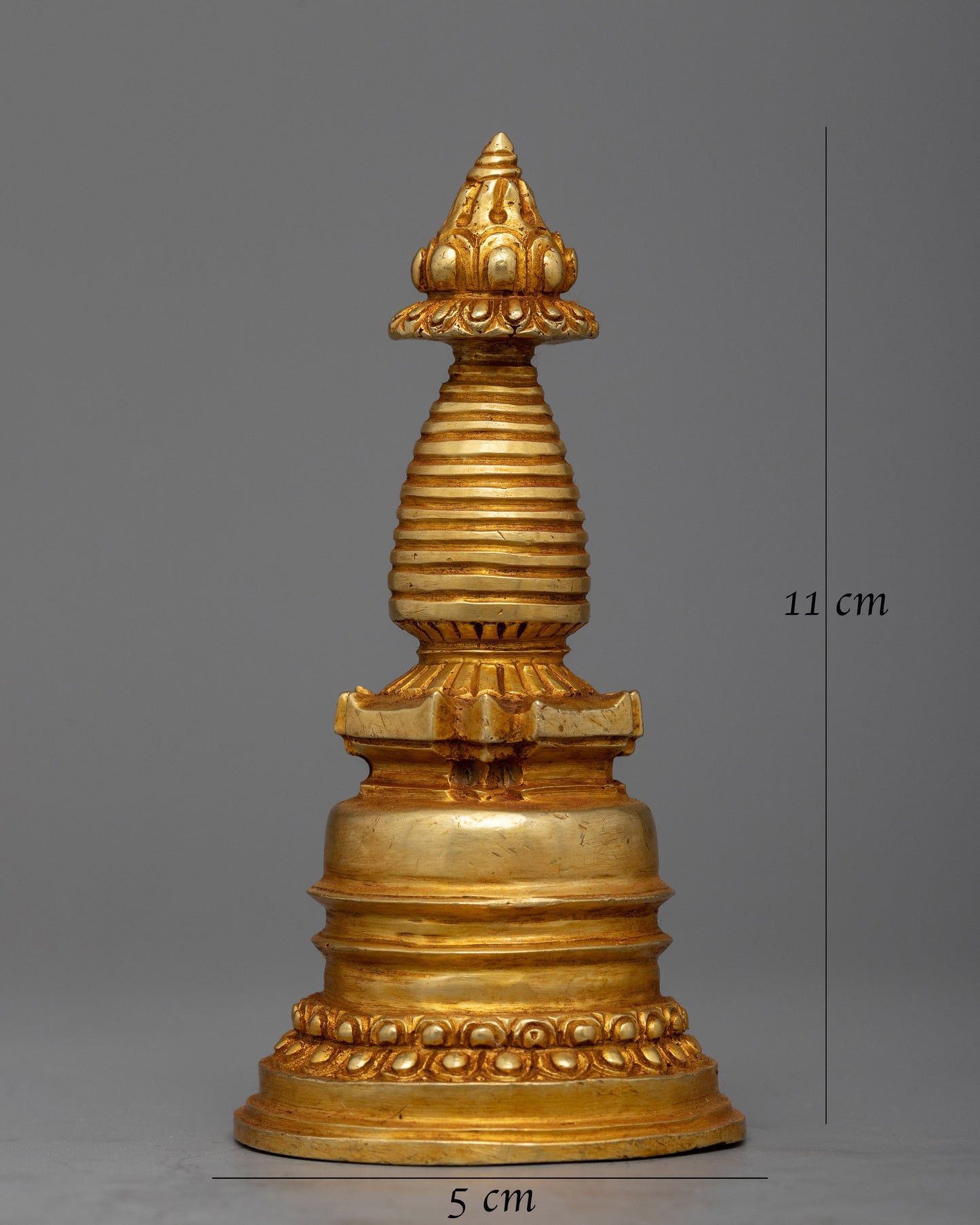 Handmade Stupa, 24K Gold Plated - Symbol of Spiritual Significance