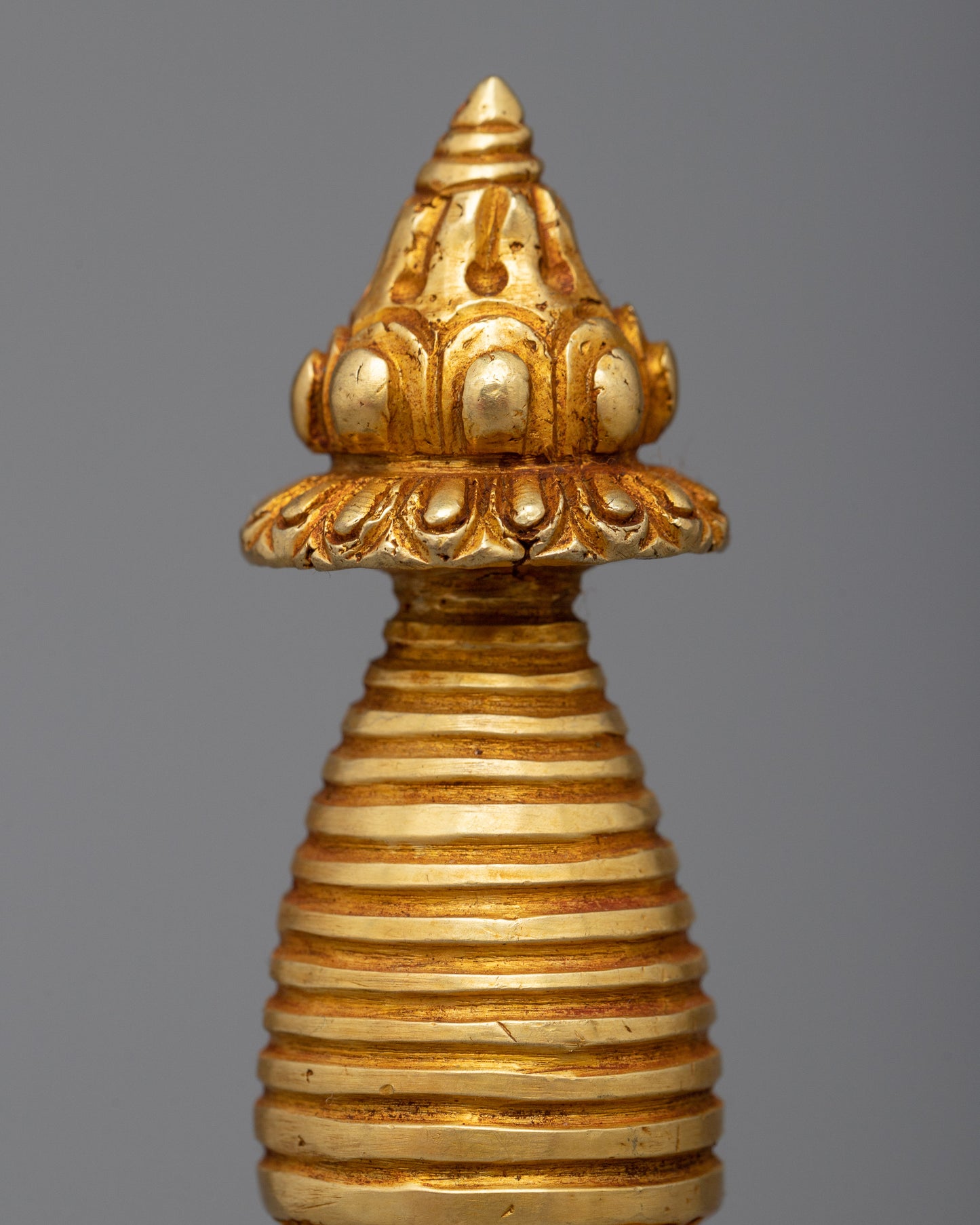 Handmade Stupa, 24K Gold Plated - Symbol of Spiritual Significance