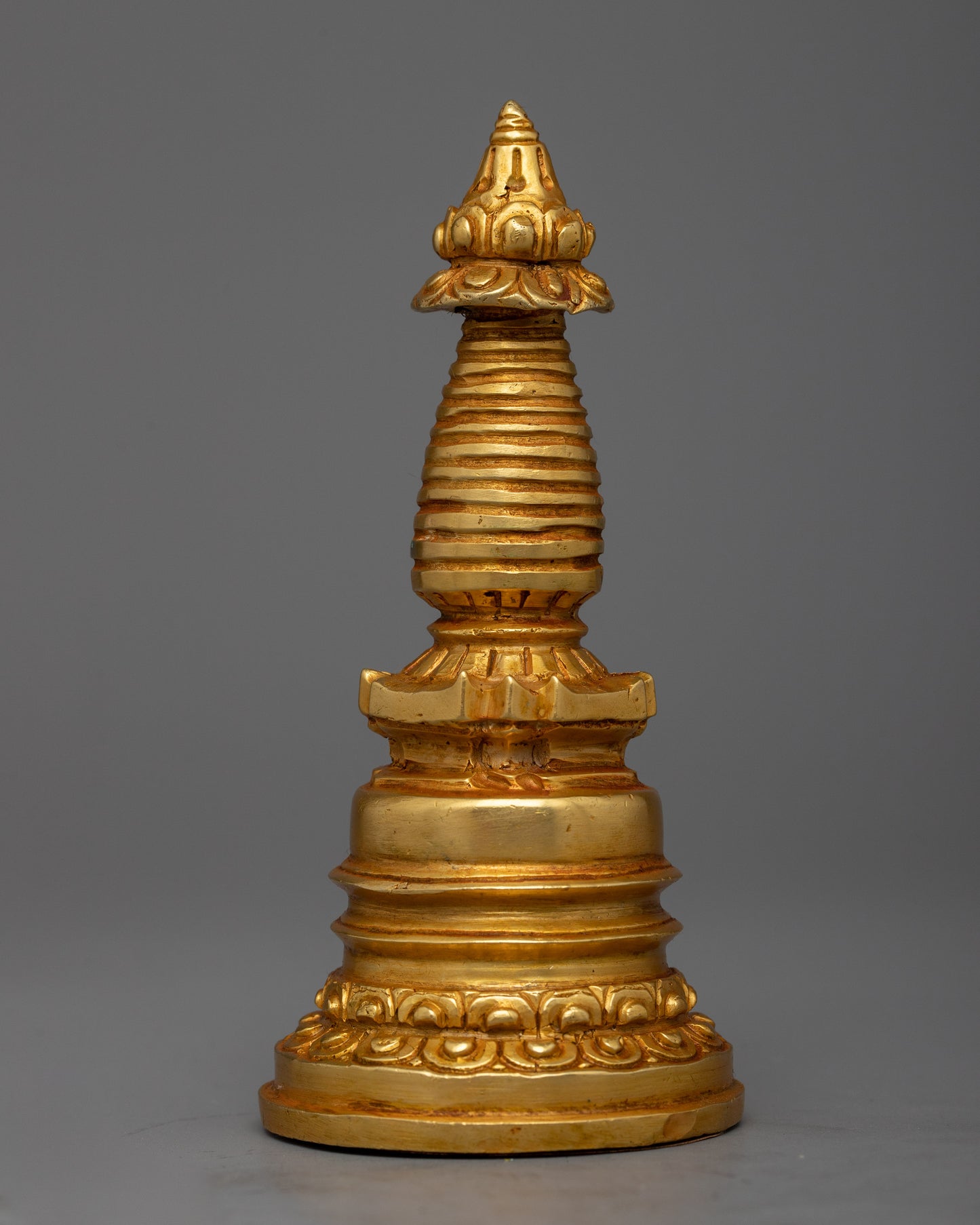 Small Copper Buddhist Stupa | Symbol of Spiritual Sanctity and Divine Connection