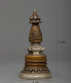 Handcrafted Kadampa Buddha Stupa | Symbol of Spiritual Sanctity and Reverence