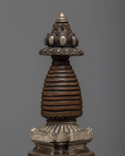 Handcrafted Stupa Statue | Symbol of Spiritual Reverence and Timeless Beauty