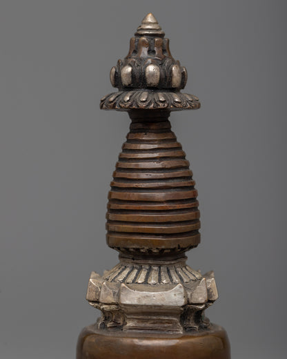 Handcrafted Stupa Statue | Symbol of Spiritual Reverence and Timeless Beauty