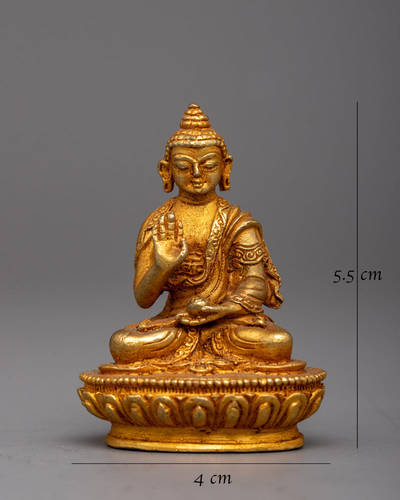 Machine-Made Copper Amoghasiddhi Buddha Statue | Symbolizing Spiritual Attainment