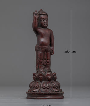 Standing Buddha Small Handmade Statue | Embodiment of Peace and Serenity