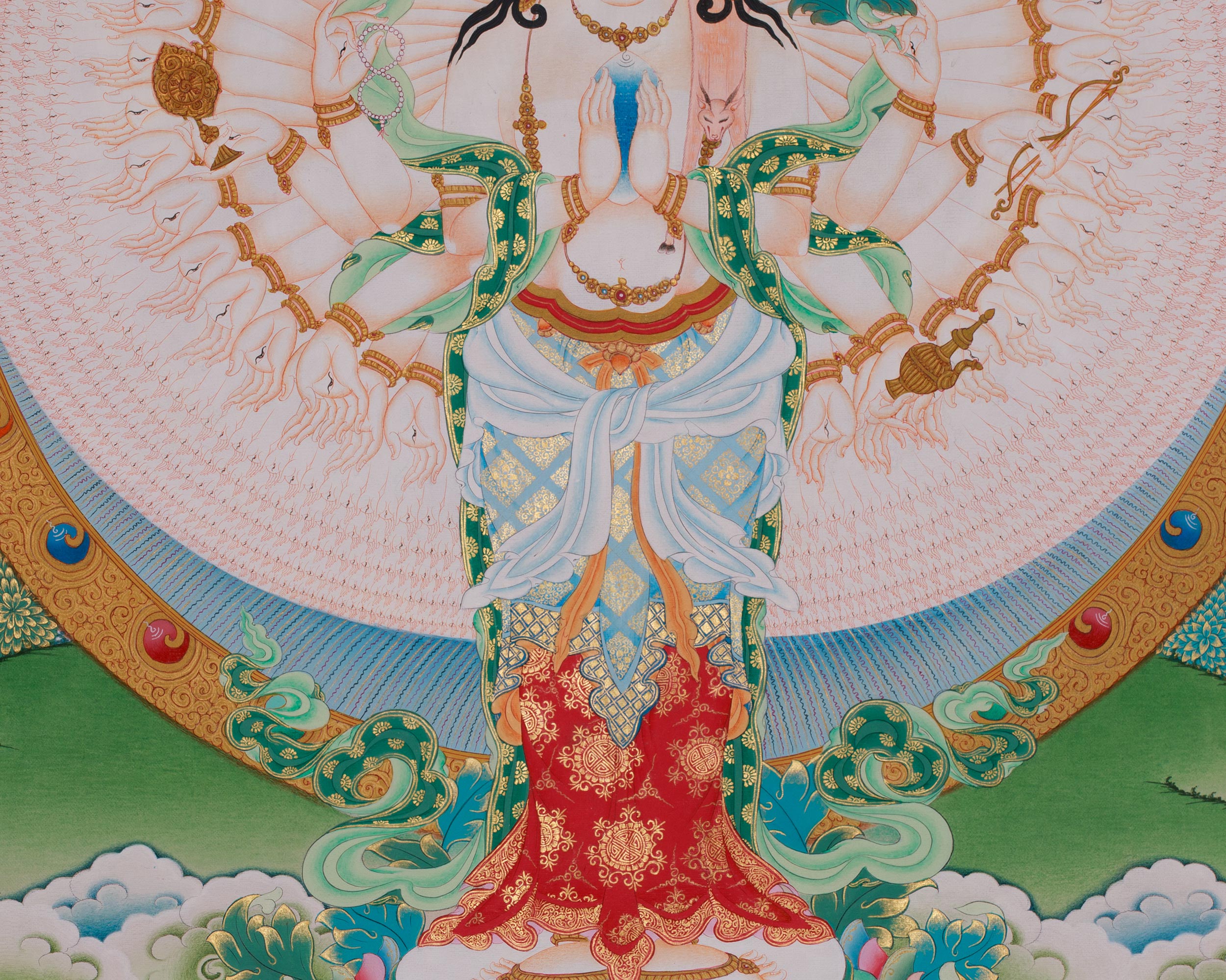 1000 Armed Chenrezig Thangka Artwork | Infinite Compassion