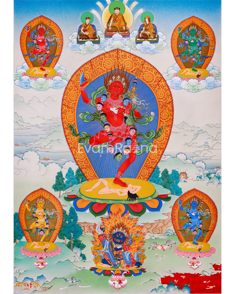 Spiritual Dorje Phagmo (Vajravarahi) Thangka