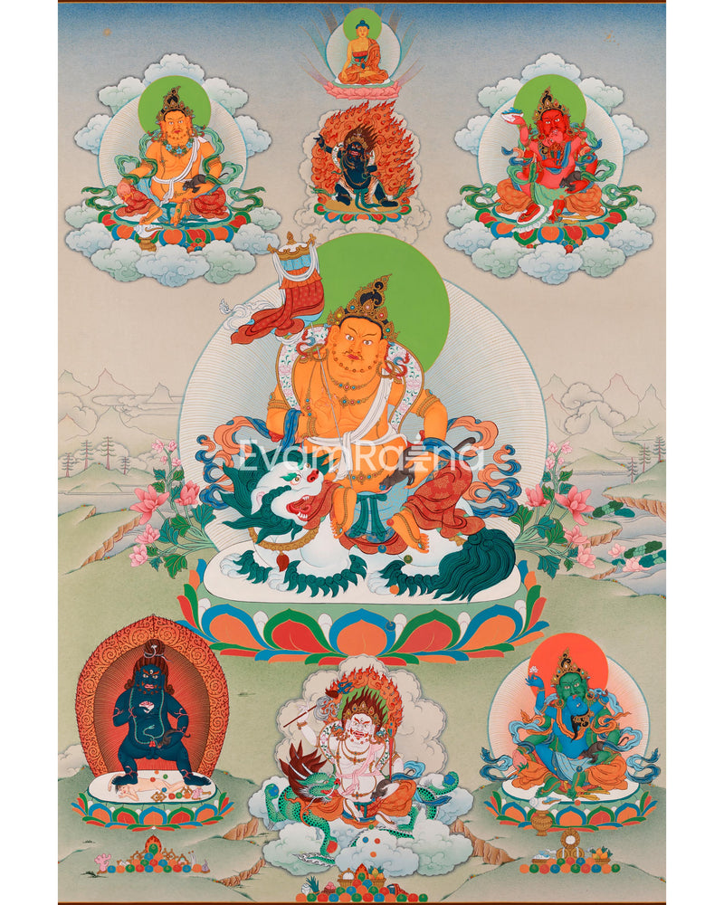 Namtoshe With Five Jambala Thangka