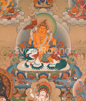5 Dzambhala | The Buddha of Wealth Thangka Print | High Quality Giclee