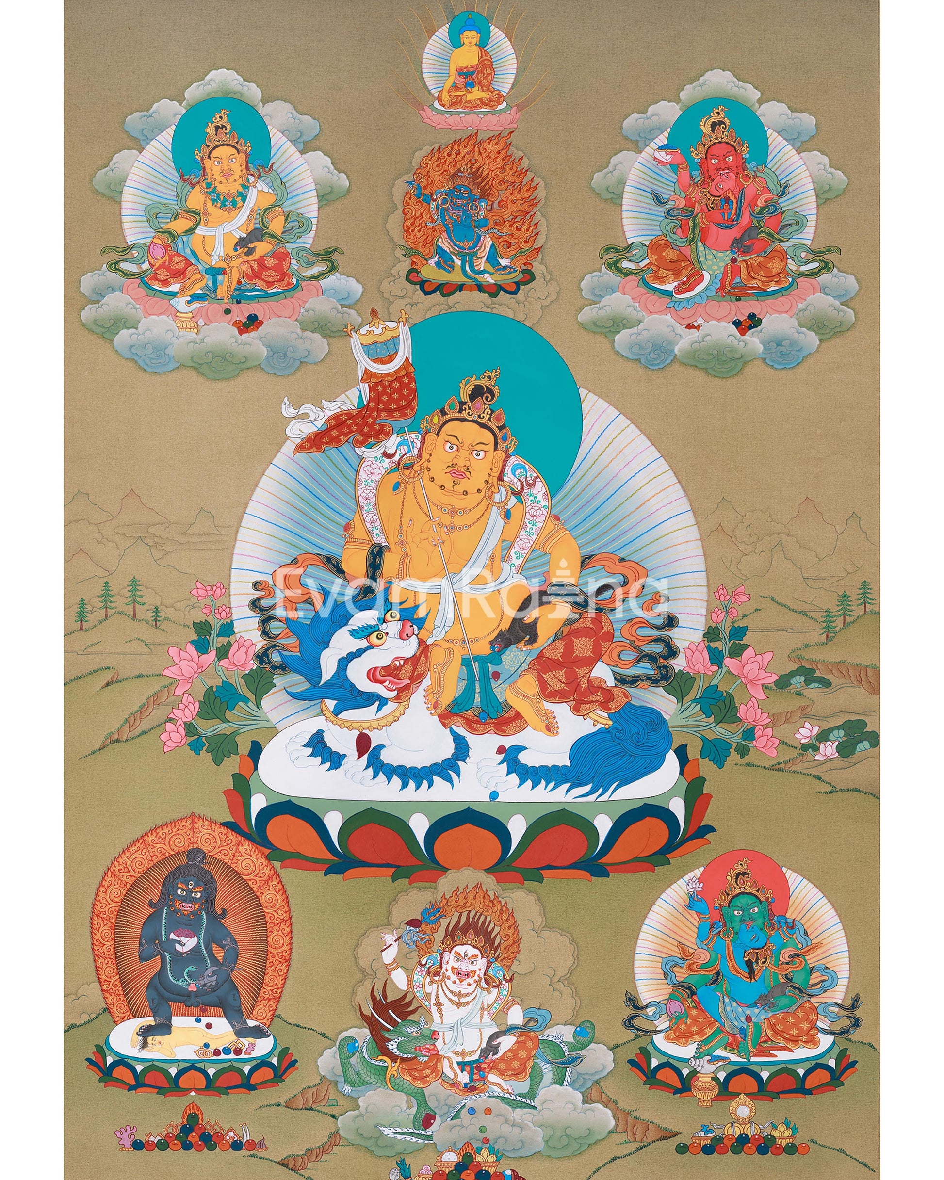 five-jambhalas-buddhist-wealth-deities