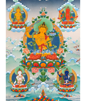 5 Manjushri | Manifestations of the Divine Wisdom Buddha | Canvas Print