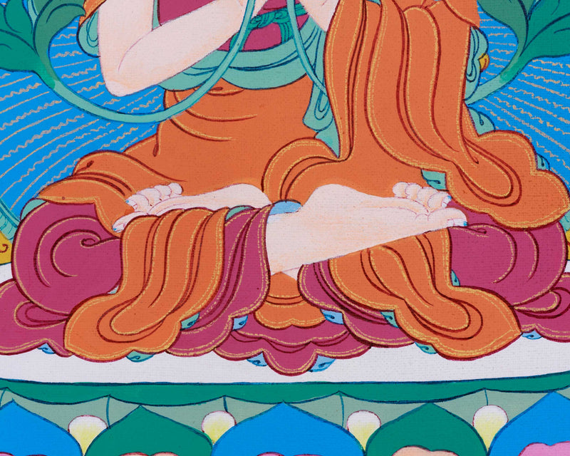 Tsongkhapa Thangka | Traditional Acrylic Art