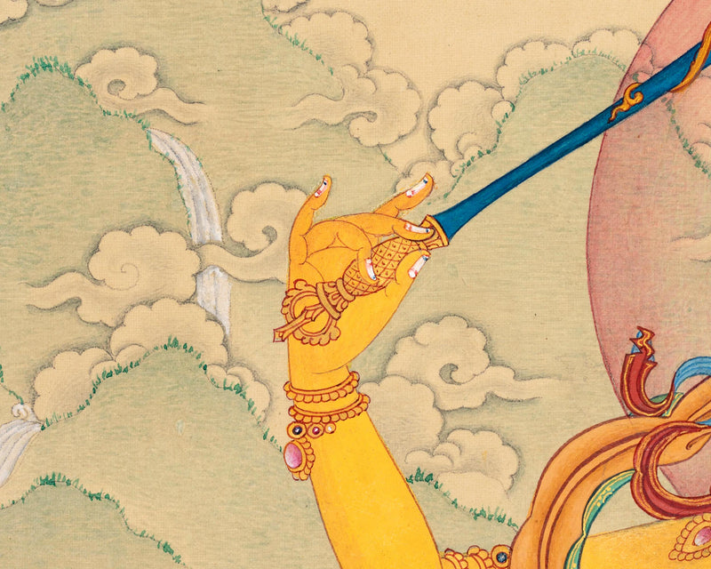 Manjushri Thangka To Elevate Your Sacred Space | Bodhisattva Artwork for Home Decor