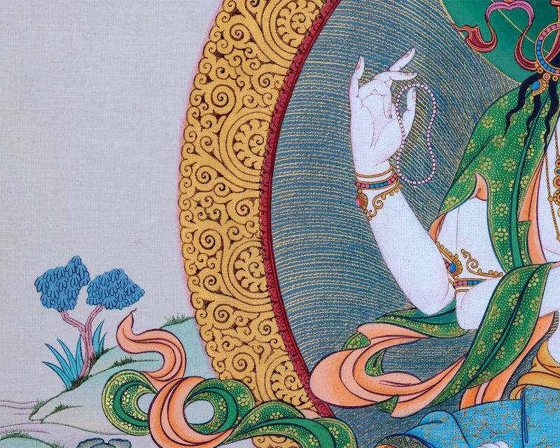 Unique Thangka of Chenresig