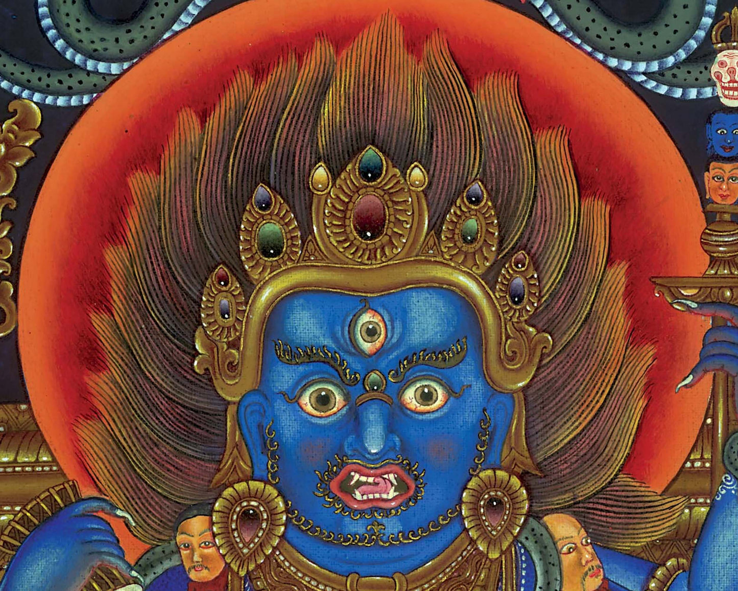 4 Armed Mahakala Thangka | High Quality Giclee Print | Spiritual Gift Ideas