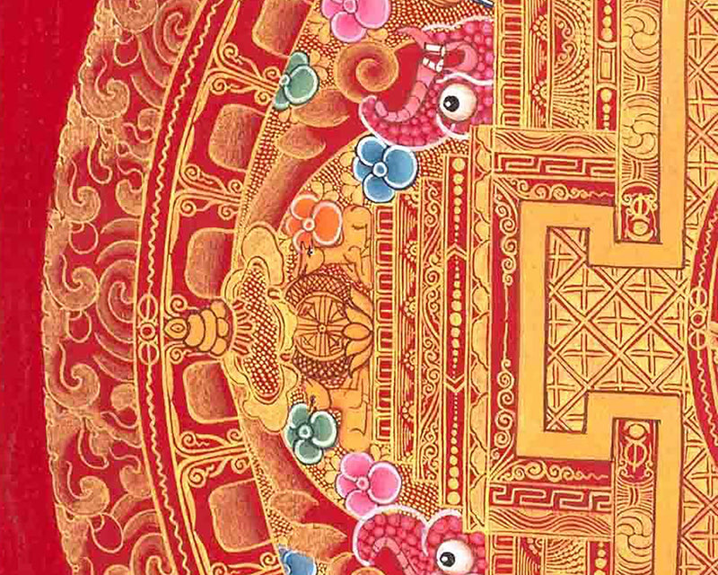 Chenresig Mandala | Traditional Tibetan Thangka | Wall Decors