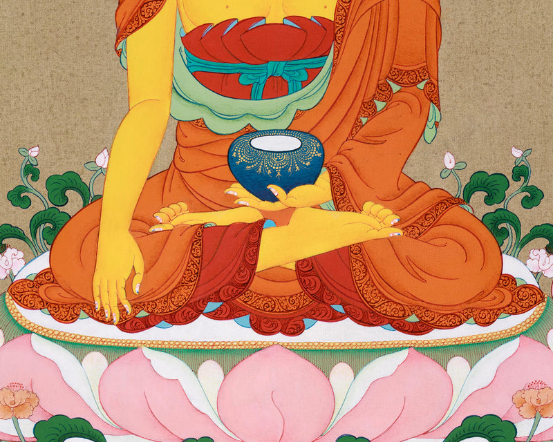 Enlightened Shakyamuni Buddha Thangka Painting | Hand-painted in Enlightenment Studio