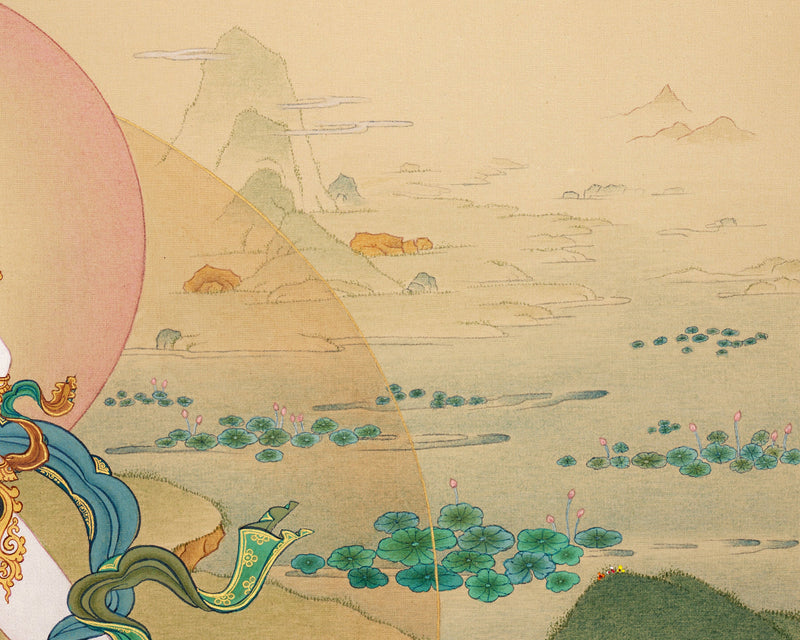 Vajrasattva Consort Thangka | Majestic Art of Sacred Purification and Enlightenment