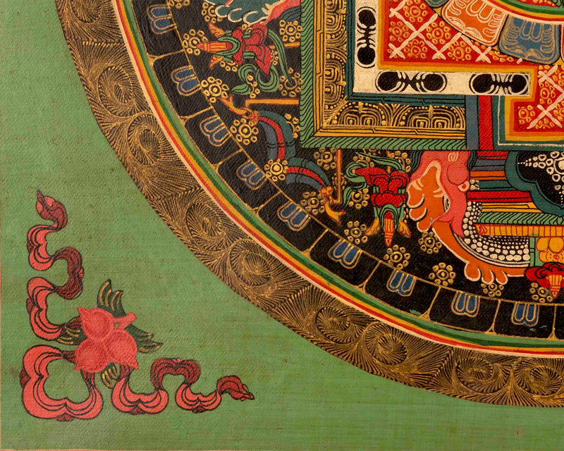 Oil Varnished Sankha Mandala Thangka | Zen Buddhism