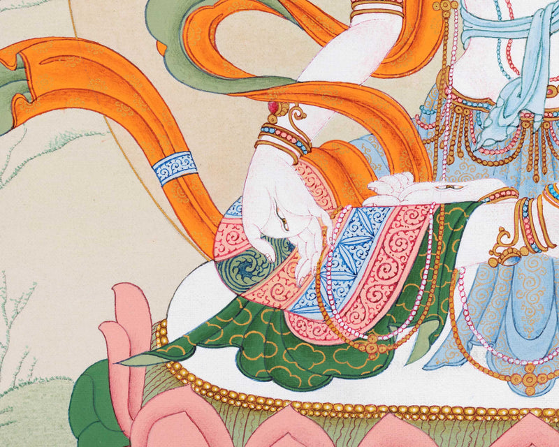 Divine Goddess White Tara Thangka