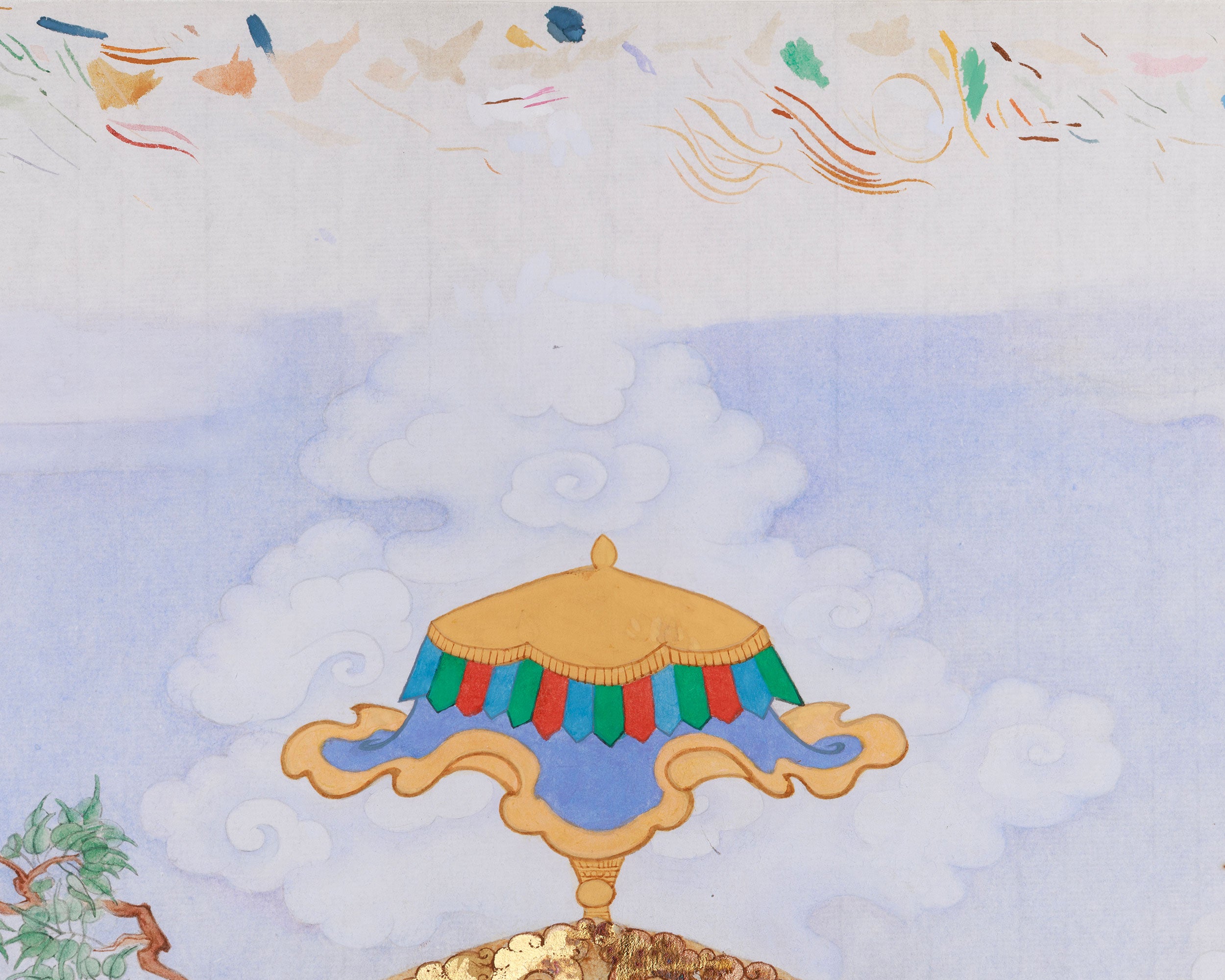 Rare & Unique Artwork of Manjushri | Contemporary Fusion of Paubha & Chinese Artistry