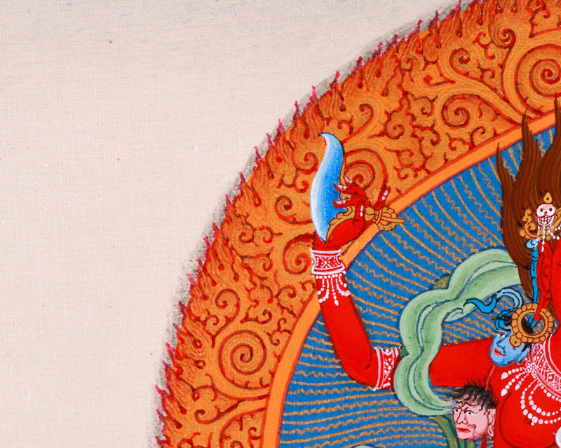 Heruka Vajravarahi Thangka | Embrace the Sacred Divine Dorje Phagmo Feminine Energy