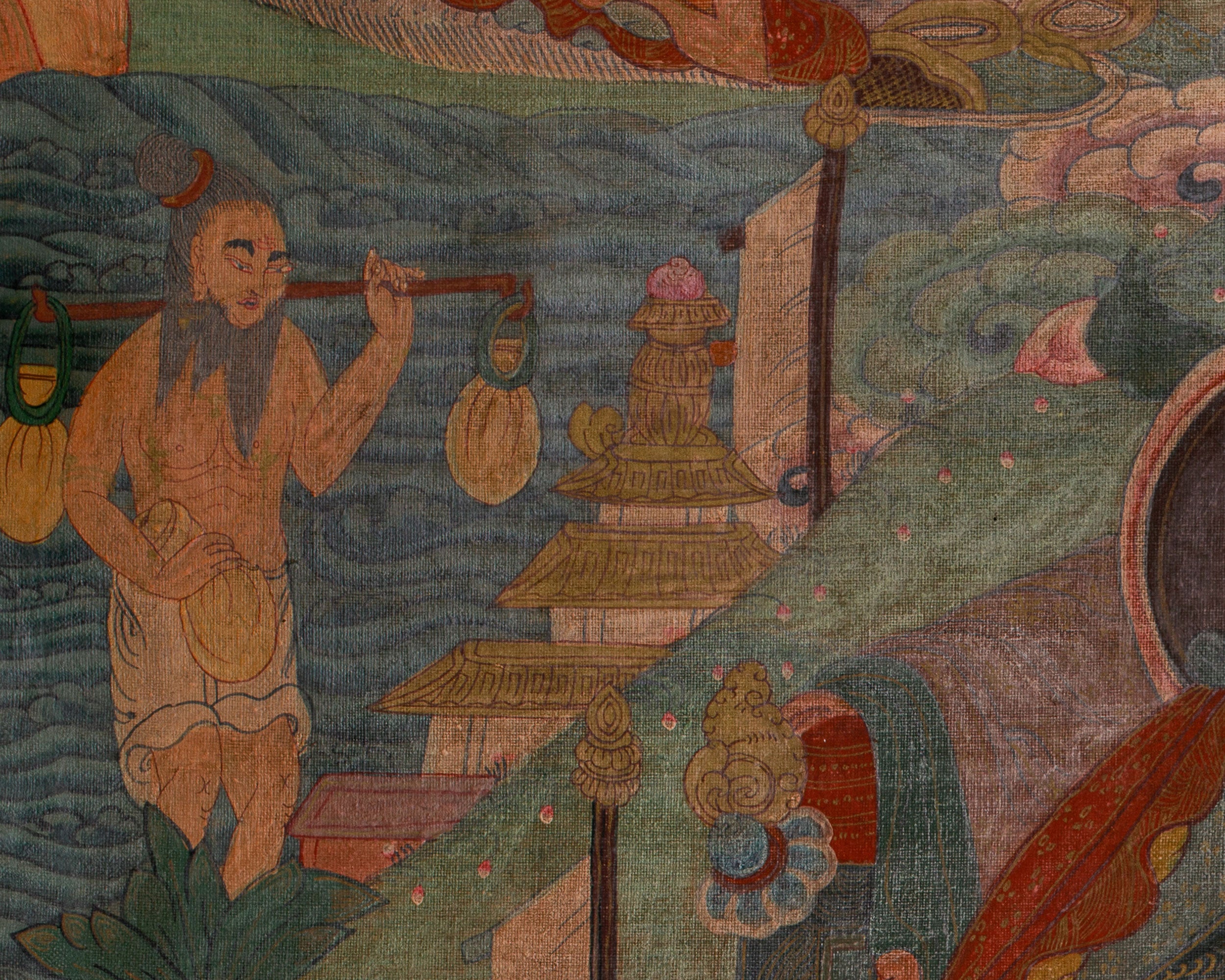 Historic Tibetan Buddhist Masters Artwork | Vintage Collectible