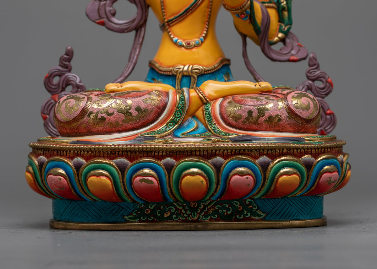Magnificent Manjushri Painted Statue | Illuminate Your Space with the Wisdom