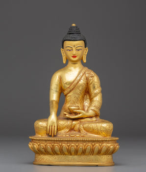 Himalayan Copper Shakyamuni Buddha Sculpture 