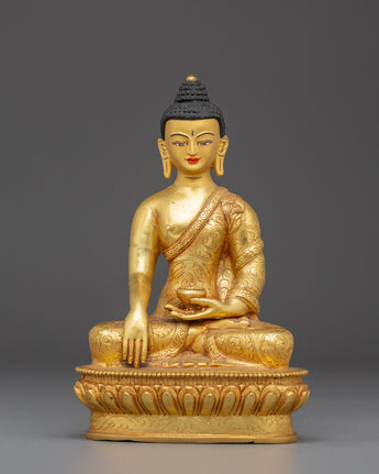 Himalayan Copper Shakyamuni Buddha Sculpture 