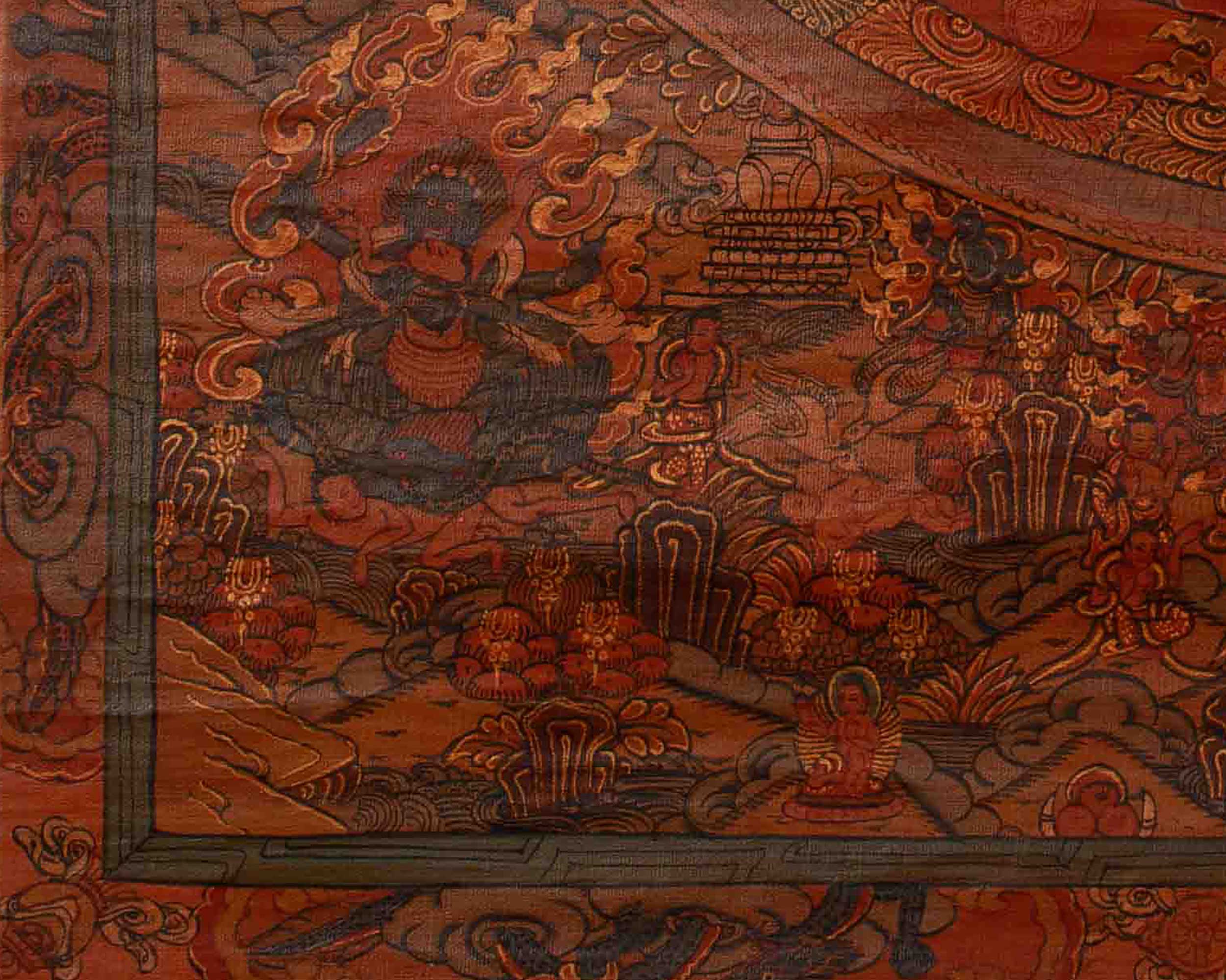 Spiritual Hand-Painted Buddha Mandala | Symbolizing Wisdom, Compassion, and Enlightenment