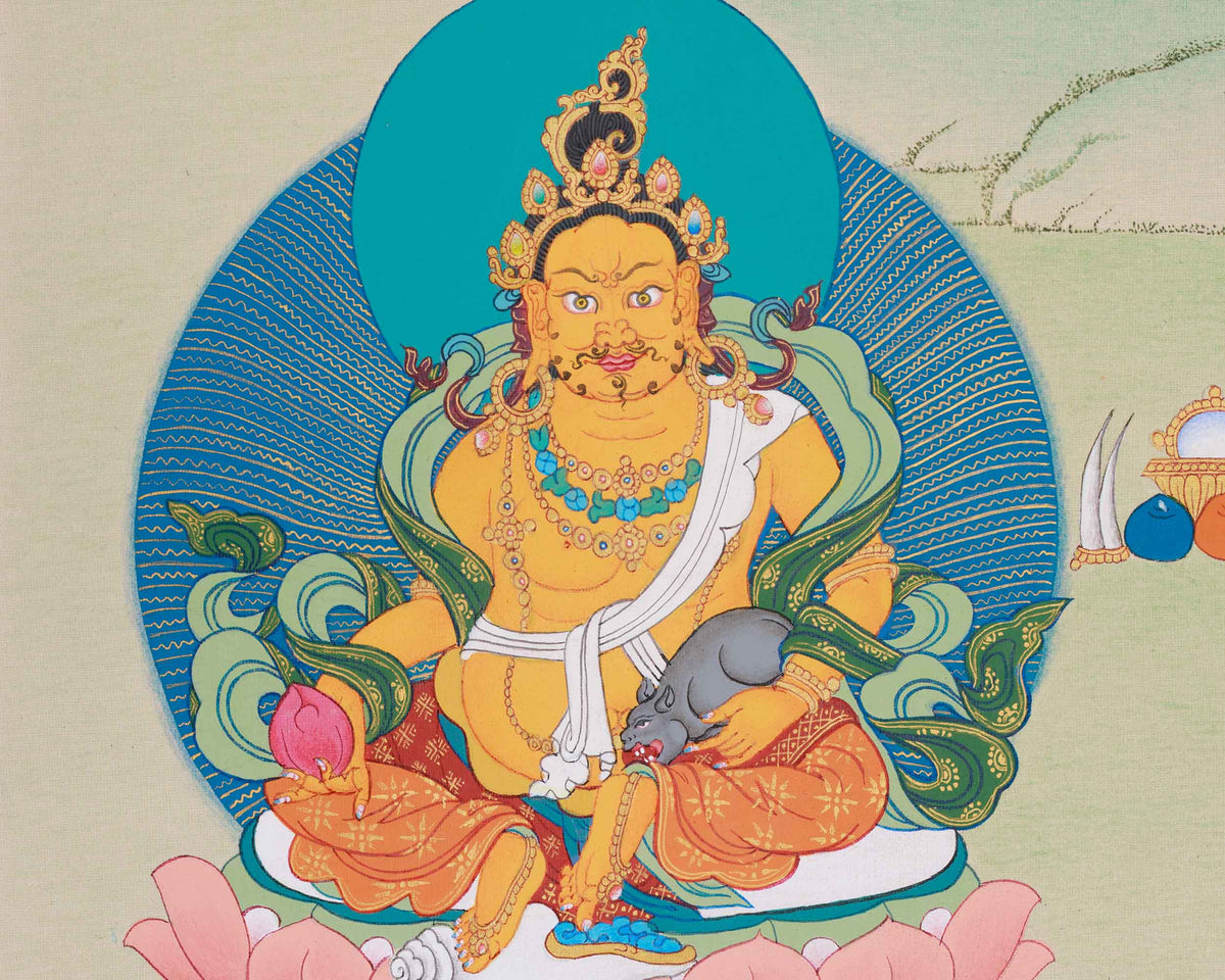 Namtoshe With Dzambhala and Vasudhara | Symbol of Wealth, Prosperity & Protection