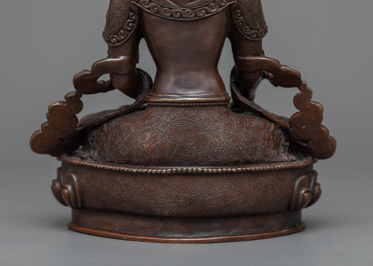 Buddha Mitrugpa in Oxidized Copper | Serene Guardian