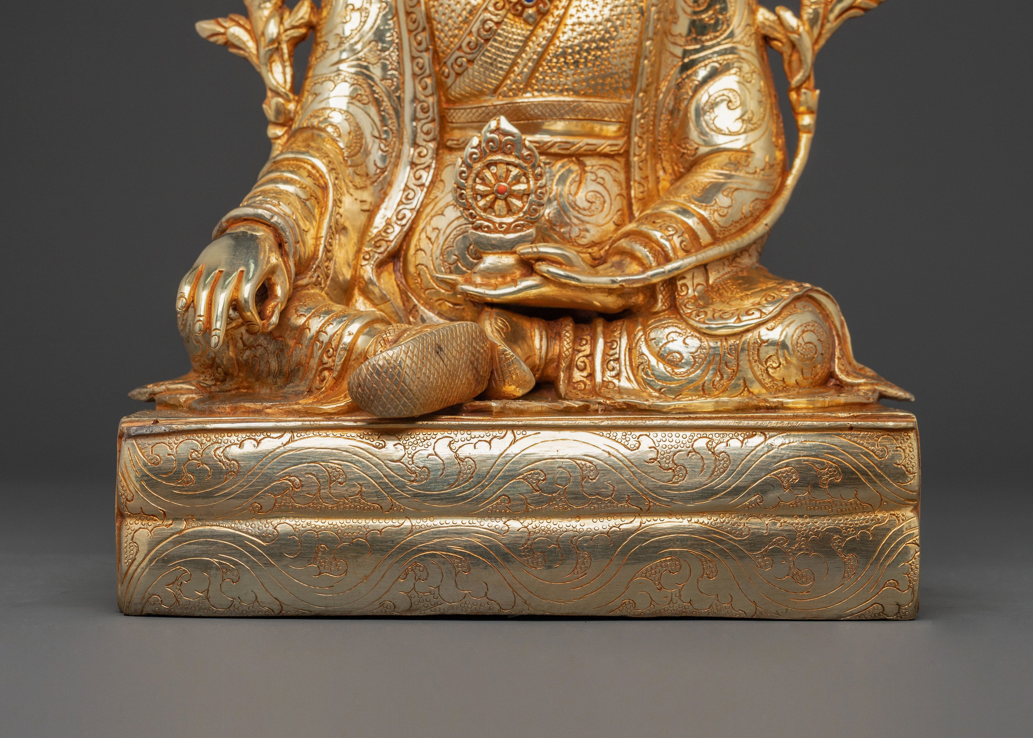 Trisong Detsen Santaraksita Statue Set | Buddhist Art Statue Set