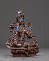 Handmade Mother Green Tara (Shyama Tara) Statue