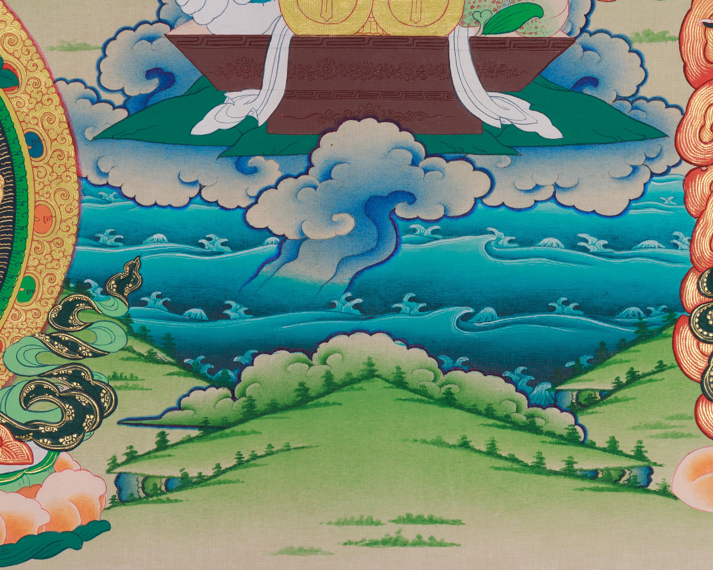 Vajrayana deity Manjushri Art | Bodhisattva of Transcendent Wisdom