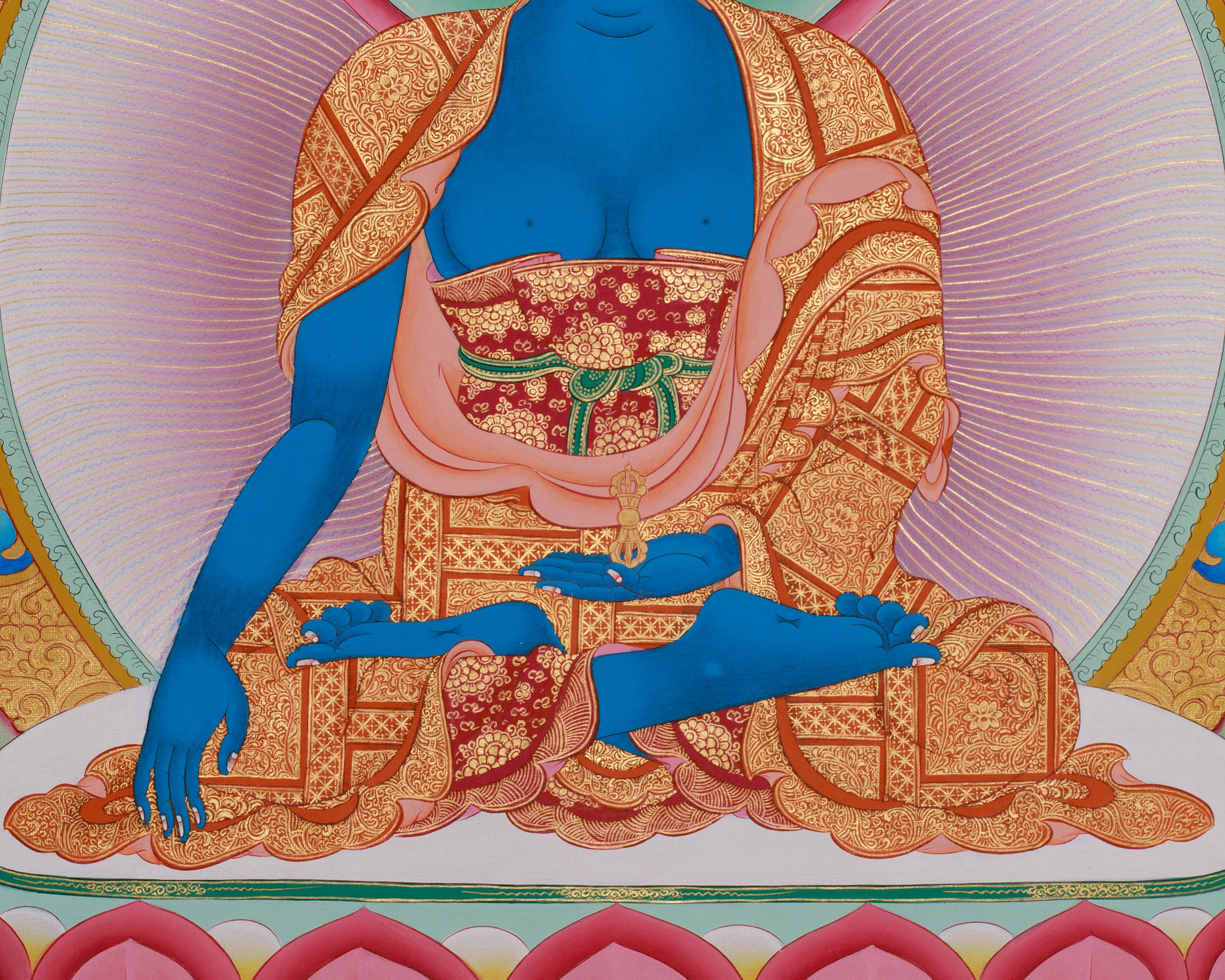 Sacred Mitrupa Thangka | Akshobhya Buddha | Prominent Deity in Tibetan Buddhism