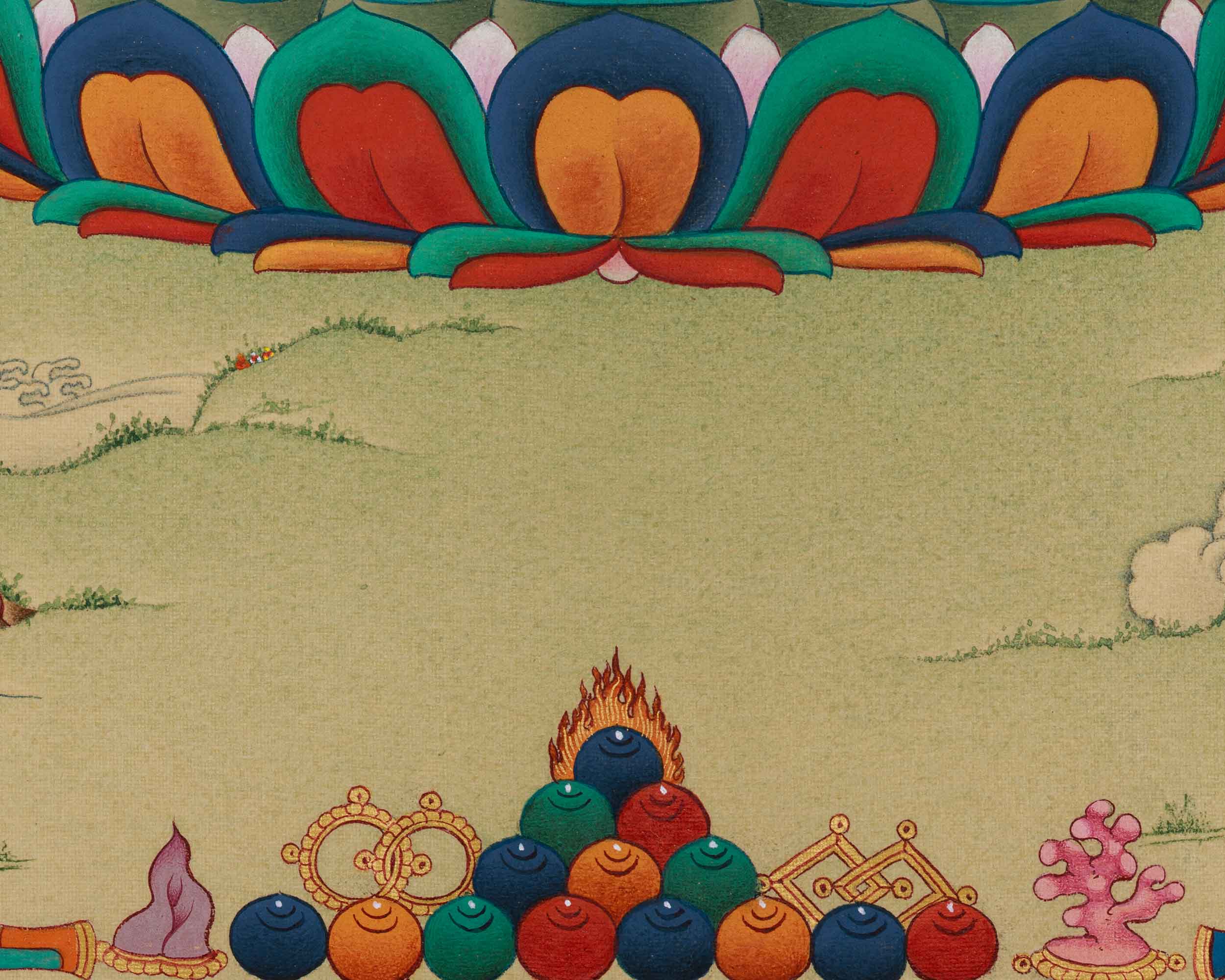 33cm Dharma Teacher Thangka of Shakyamuni | Enlightened Buddha of Wisdom