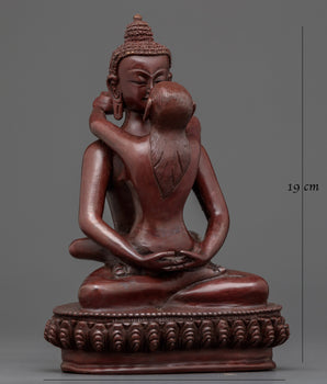 Samantabhadra with Consort Hand-Carved Statue | Embodiment of Unity and Enlightenment