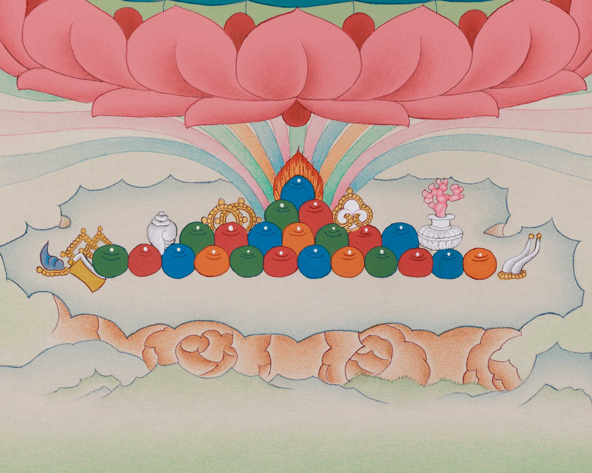 Goddess of Longevity, White Tara Thangka | Buddhist Healing Deity
