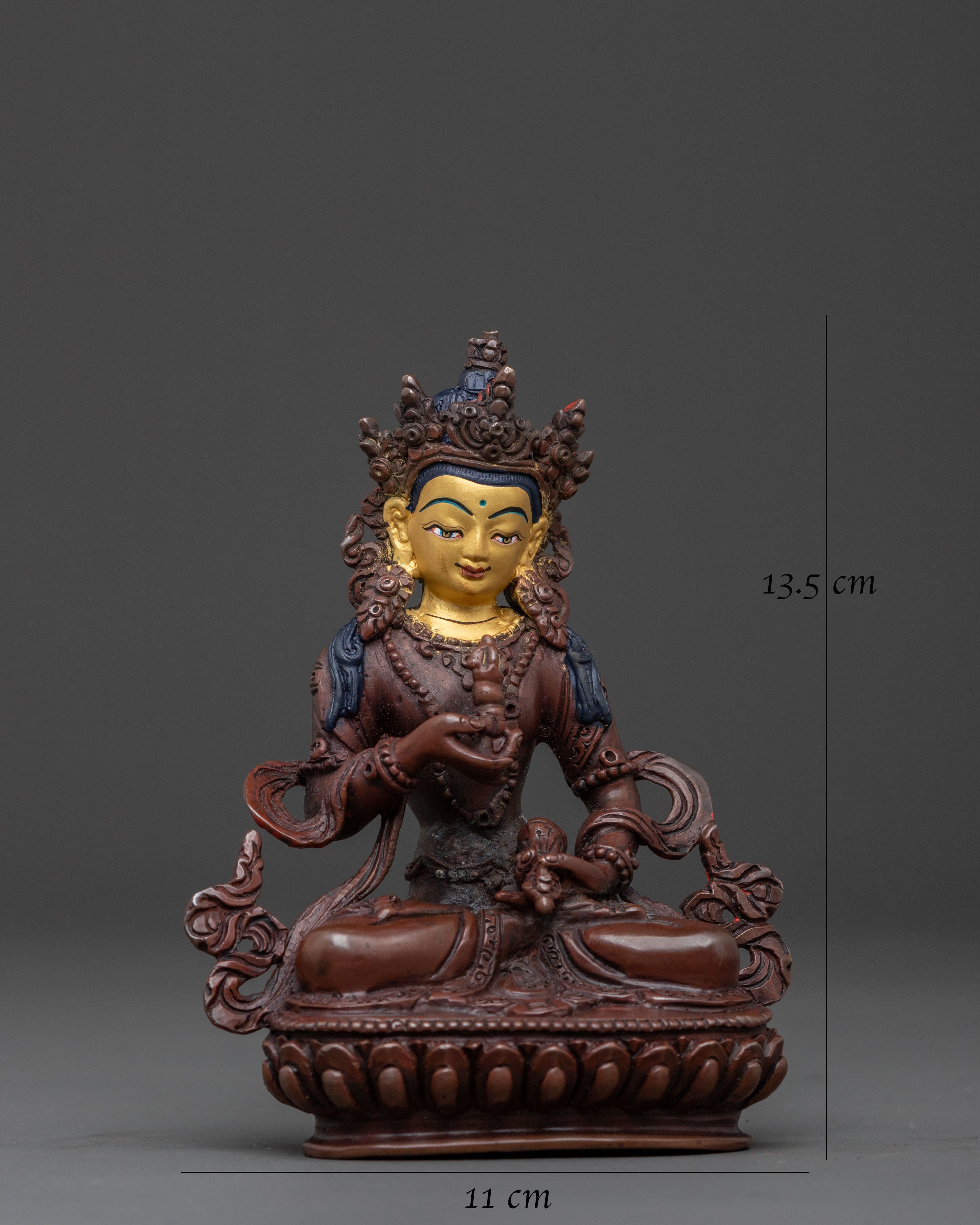 Vajrasattva Meditation Statue | Oxidized Copper Sacred Deity