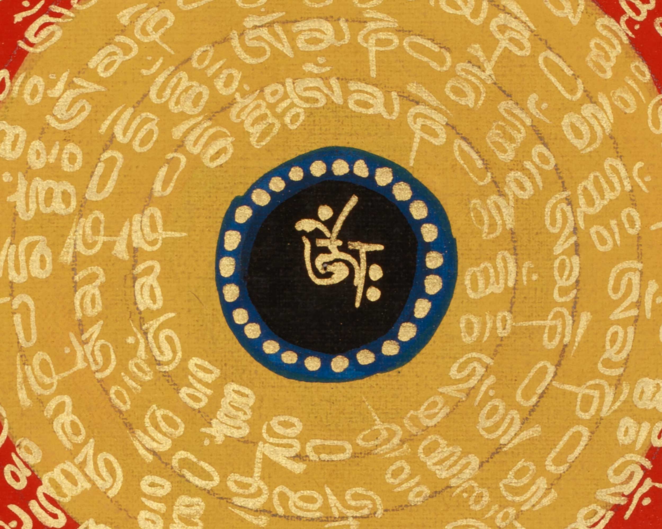 Religious Art of Mantra Mandala | Sacred Tibetan Meditation and Visualization Artwork