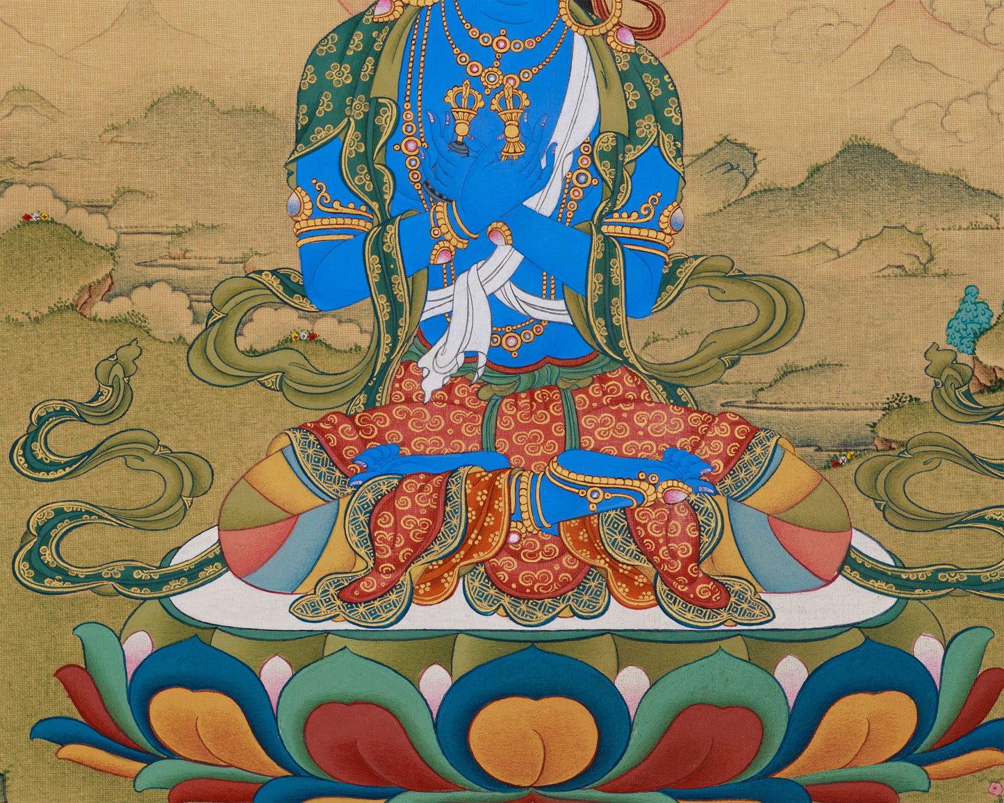 Buddha Vajradhara Thangka | Wisdom and Compassion | Karma Gadri Style