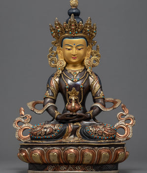 Buddha Amitayus Gold Sculpture 