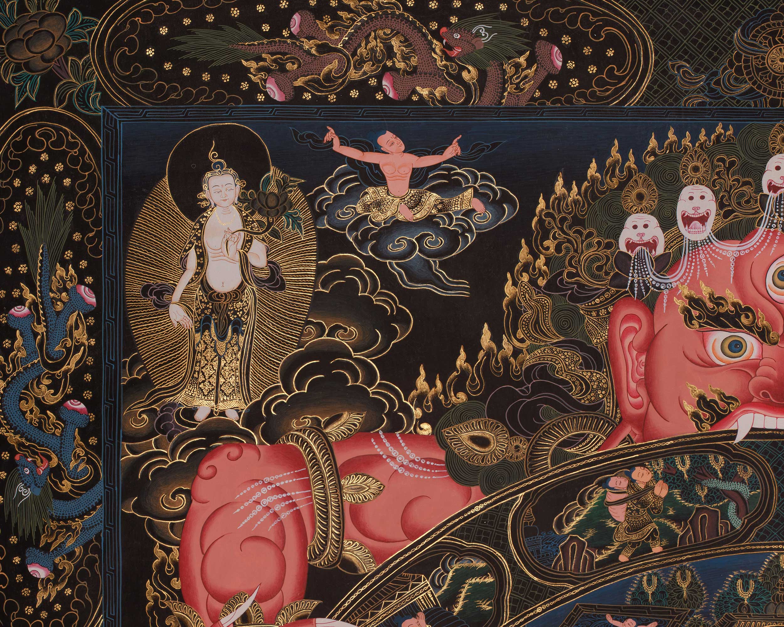 Authentic Wheel of Life Art | Sacred Tibetan Bhavachakra Thangka | Home Decor