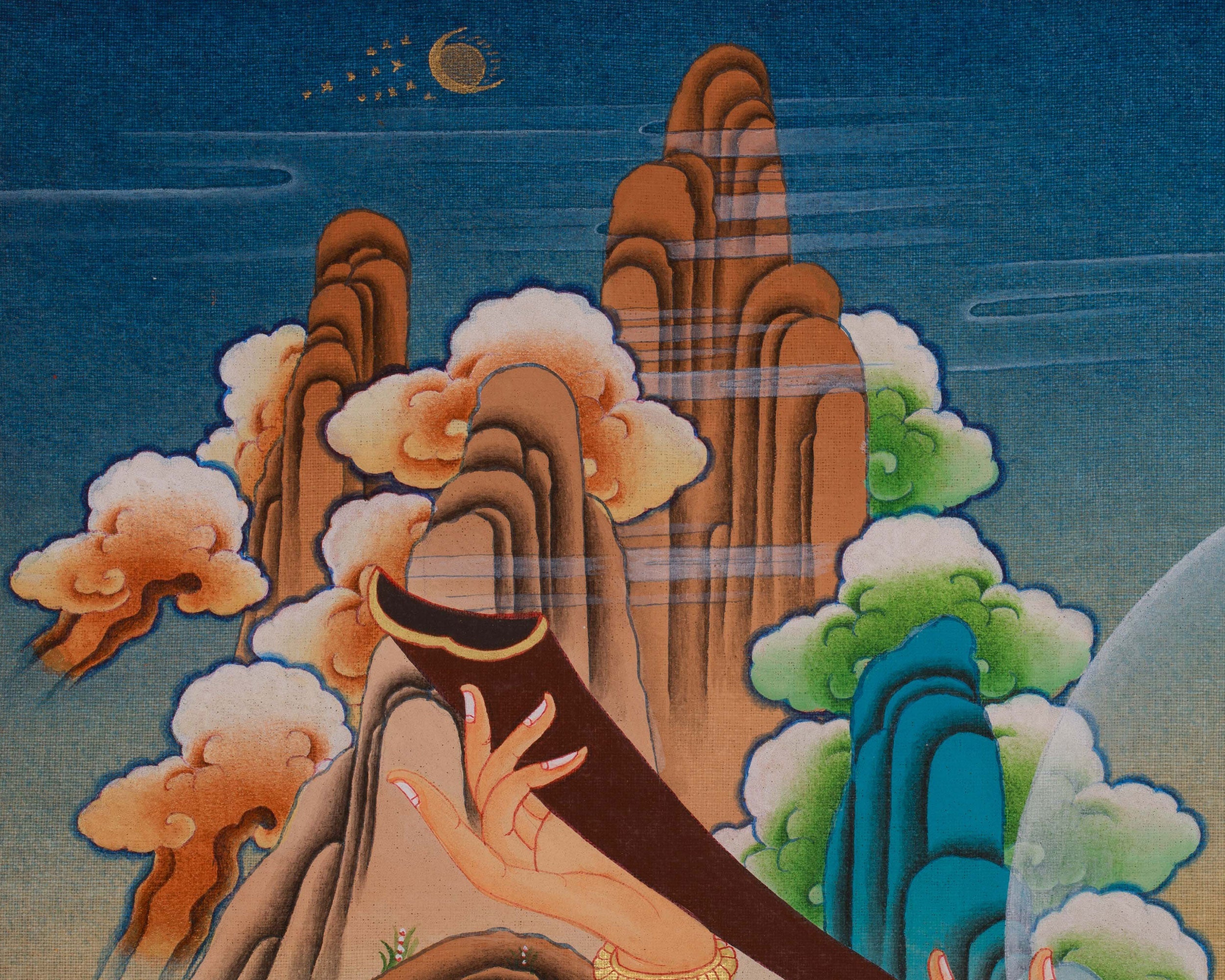 Mahasiddha Naropa Thangka | Vajrayana Buddhist Master Artwork
