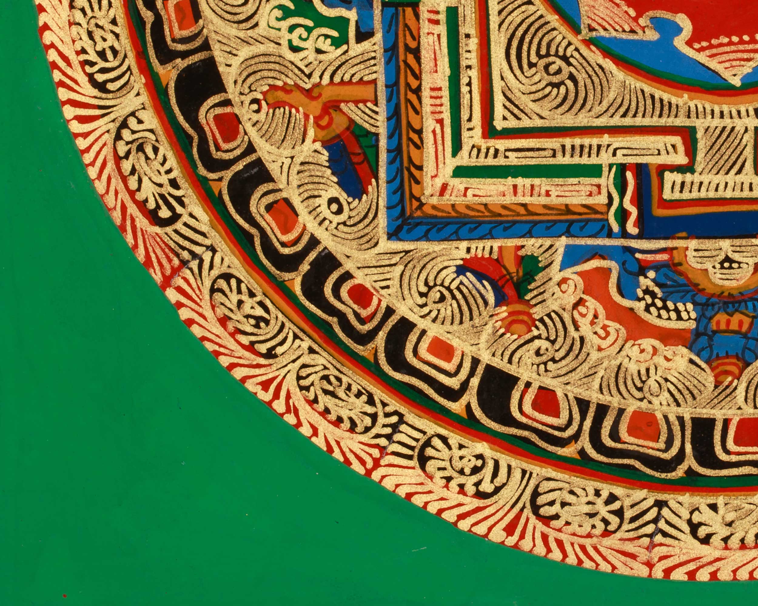 Buddhist Meditation Mantra Mandala | Tibetan Buddhism | Himalayan Thangka