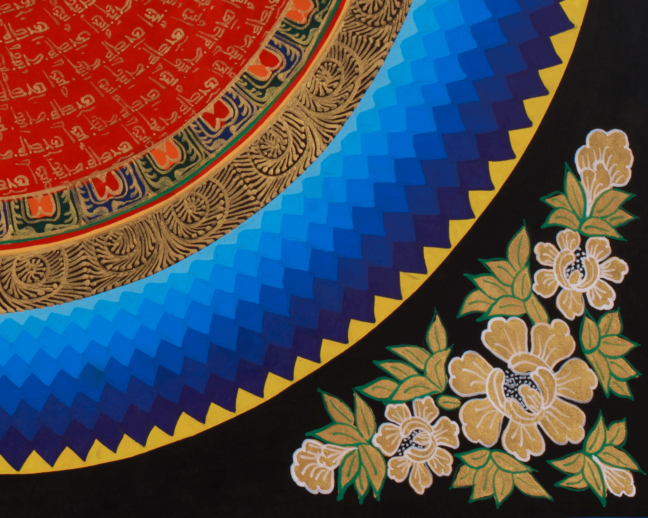 Spiritual Mantra Mandala Art | Meditation Altar | Sacred Thangka