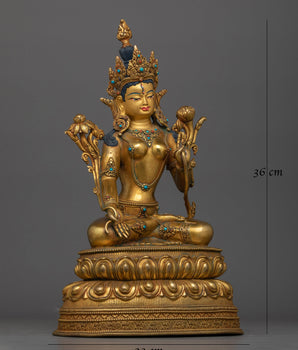 White Tara A Beautiful Handmade 36cm Statue | Beacon of Compassion