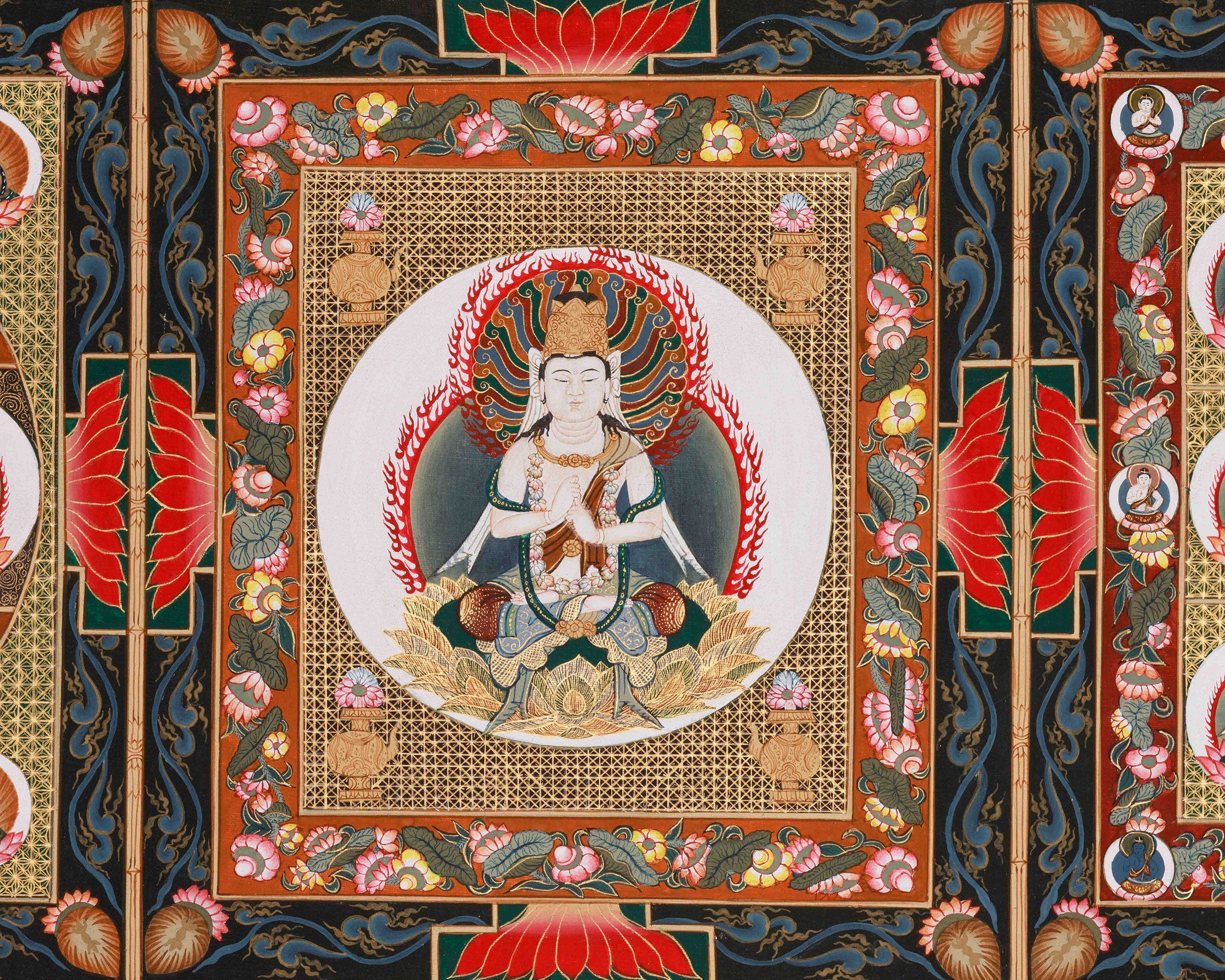 Ryokyi Mandala Artwork | Hand Painted Buddhist Two Realms Mandala