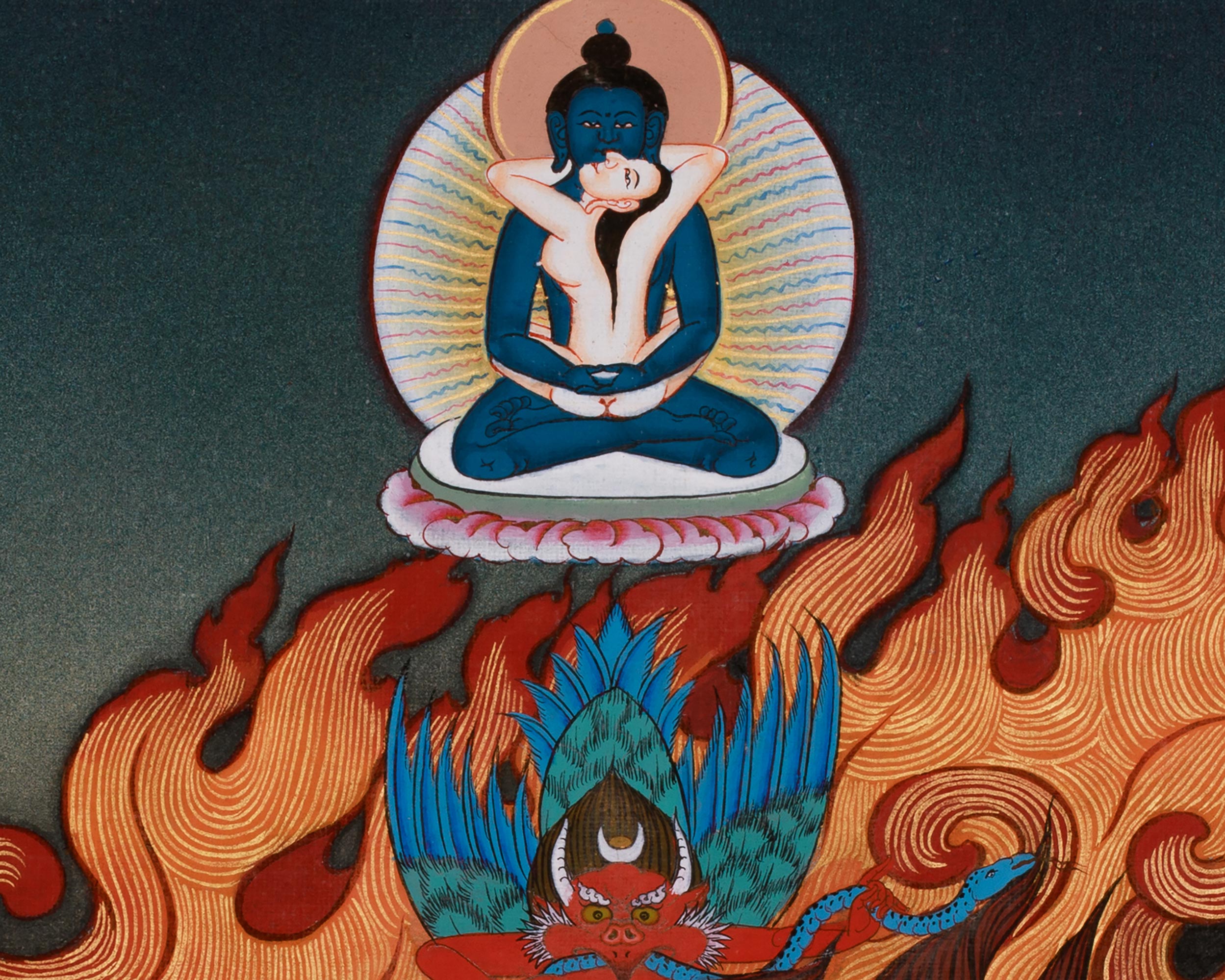 Vajrakilaya Buddhist Art | Fierce Deity of Transformation